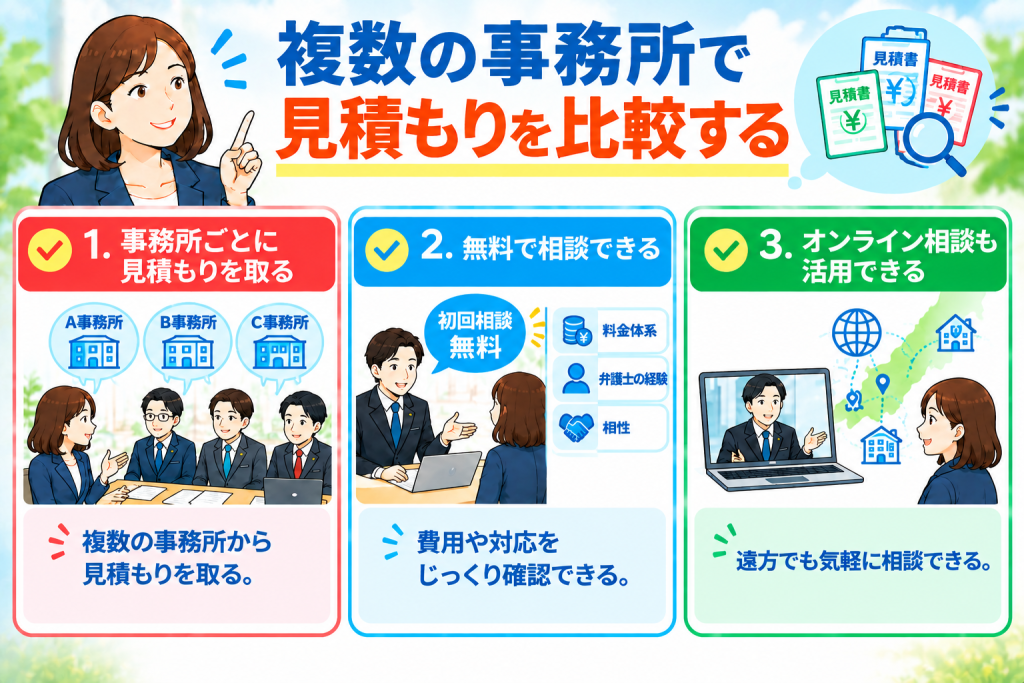 複数事務所で見積もりを比較する
