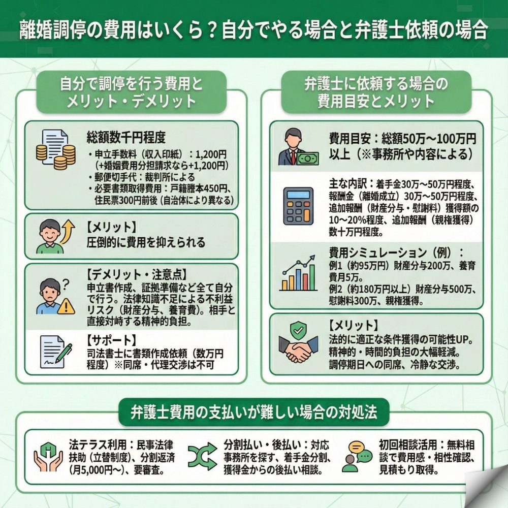 離婚調停費用のインフォグラフィック画像