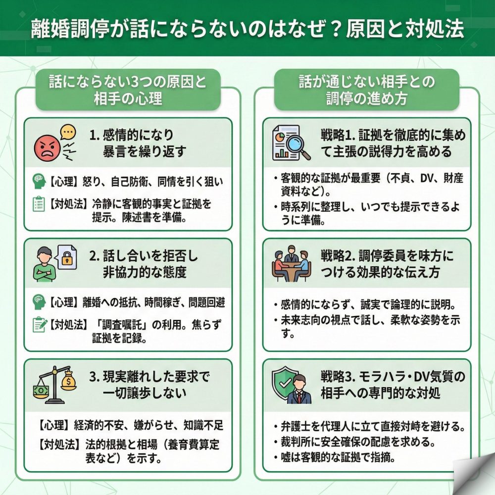 離婚調停話にならないのインフォグラフィック画像