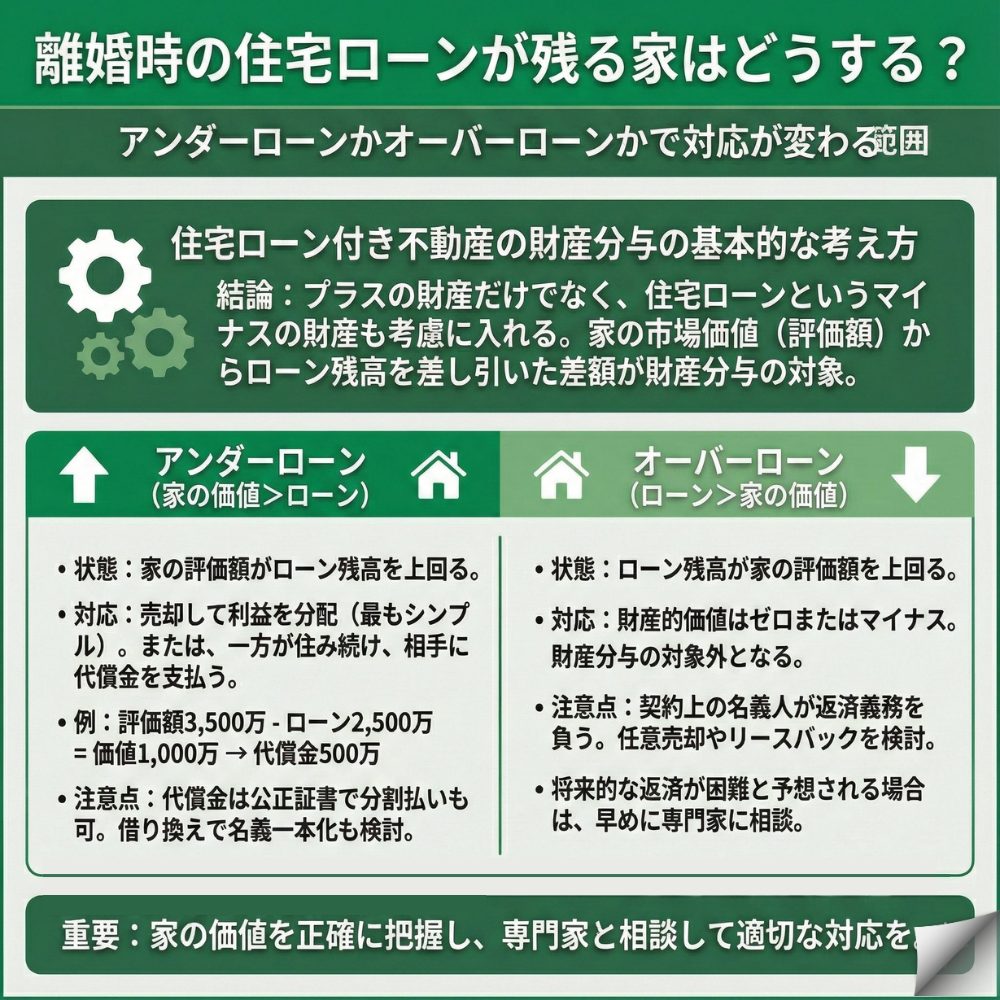 離婚 財産分与 住宅ローンのインフォグラフィック画像
