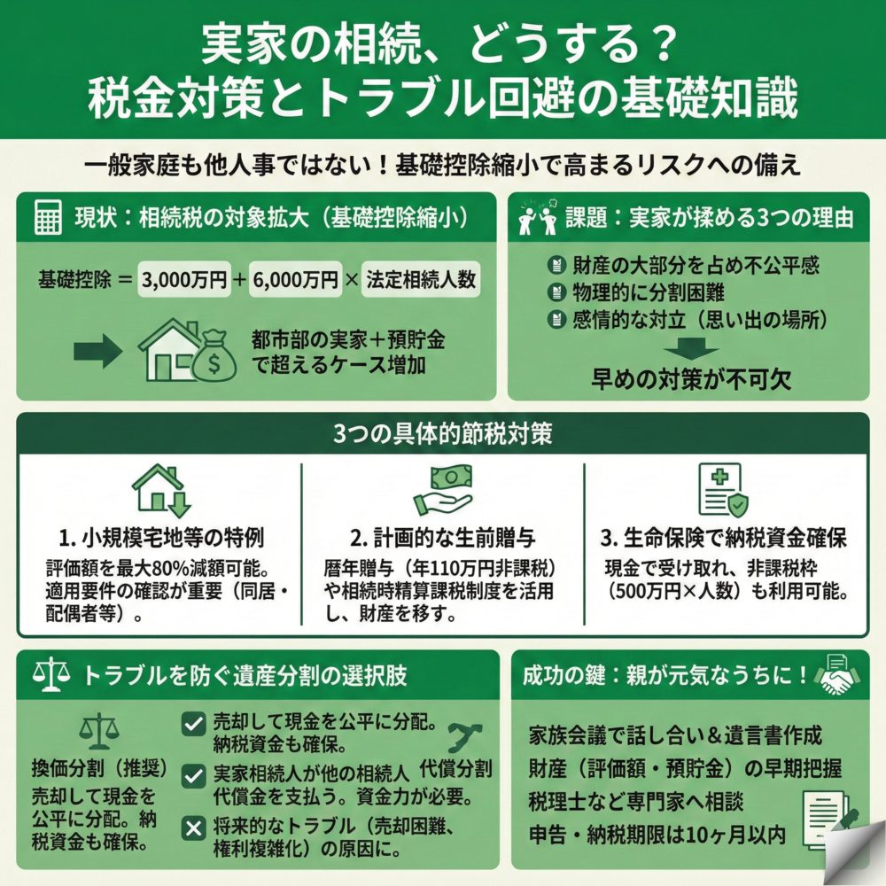 実家の相続はどうすればいい？のインフォグラフィック