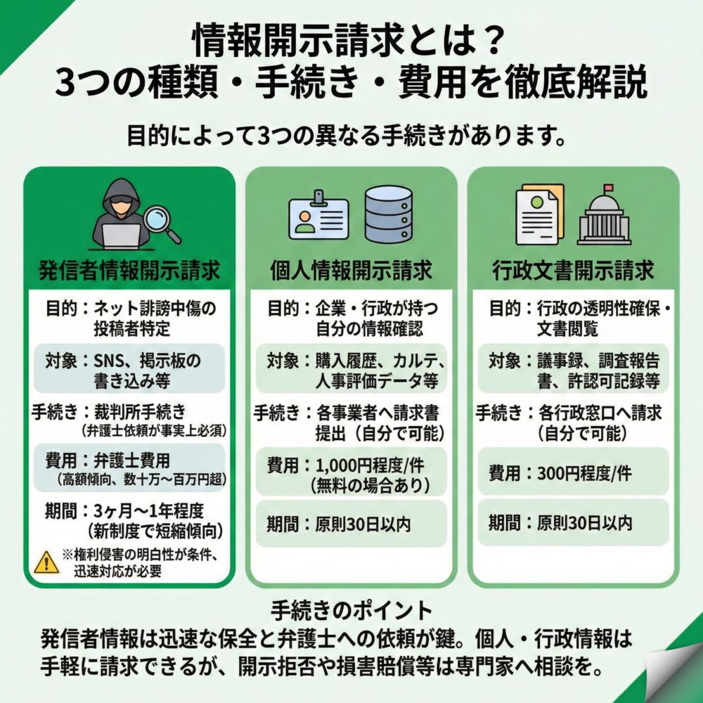 情報開示請求とは？のインフォグラフィック