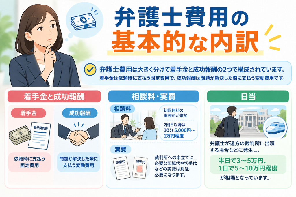 弁護士費用の基本的な内訳