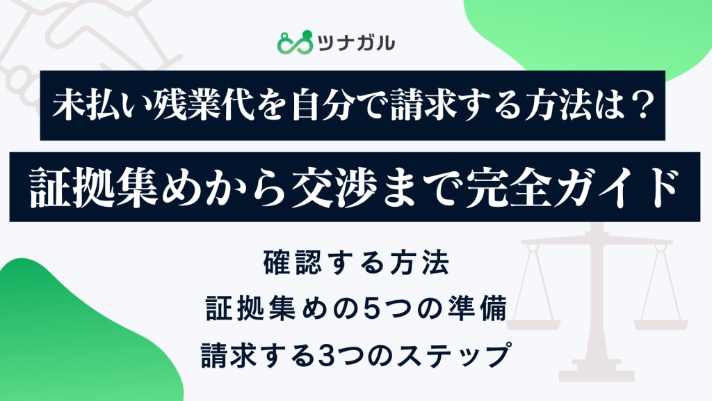 未払い残業代を自分で請求する方法は?証拠集めから交渉まで完全ガイド