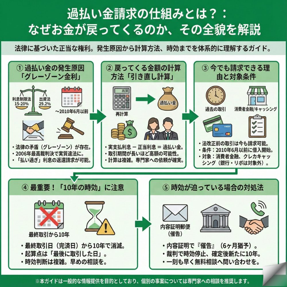 過払い金請求 仕組みのインフォグラフィック画像