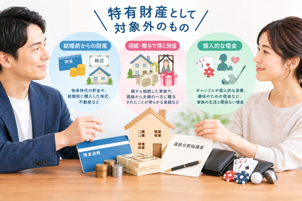 特有財産として対象外のもの