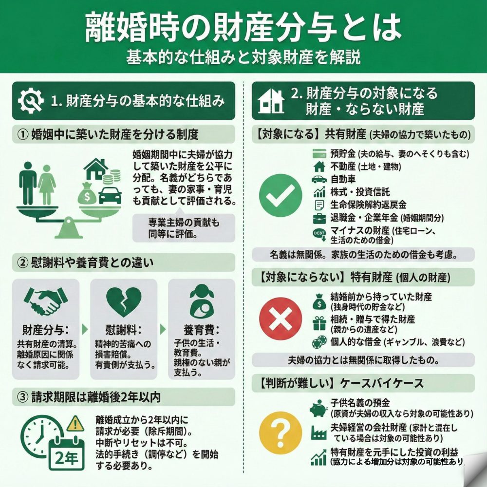 財産分与とは 離婚のインフォグラフィック画像