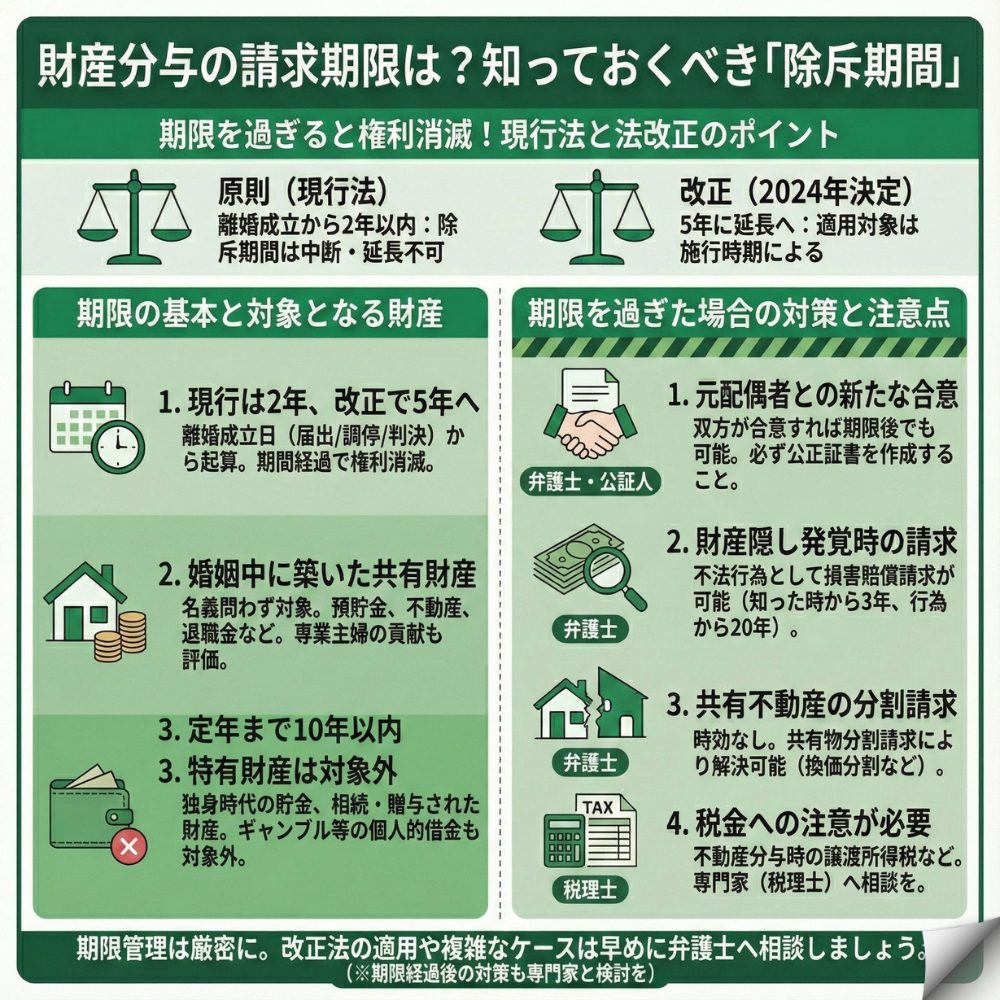 財産分与 時効のインフォグラフィック画像