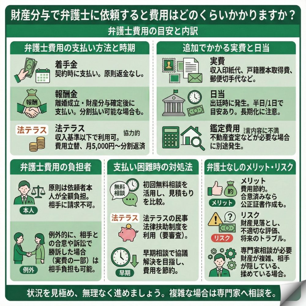 財産分与 弁護士費用のインフォグラフィック画像