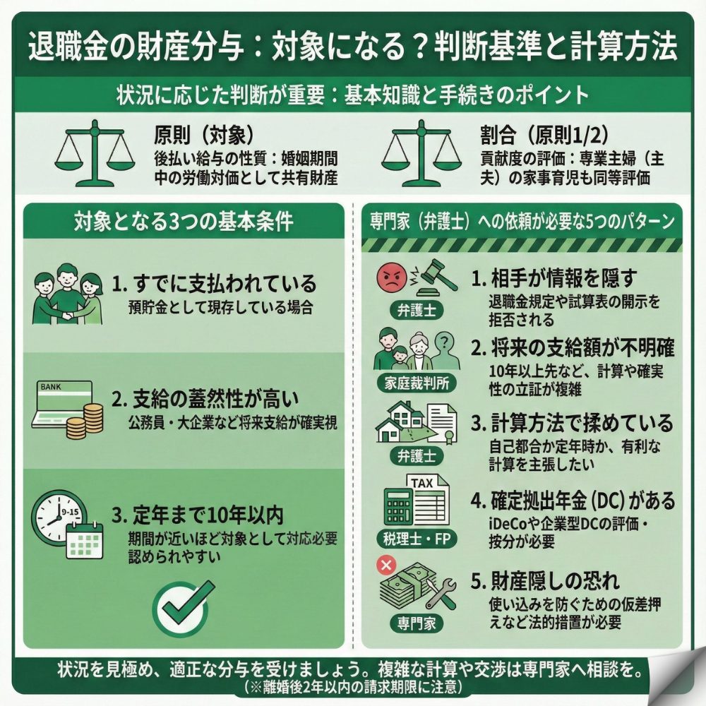 財産分与 退職金のインフォグラフィック画像