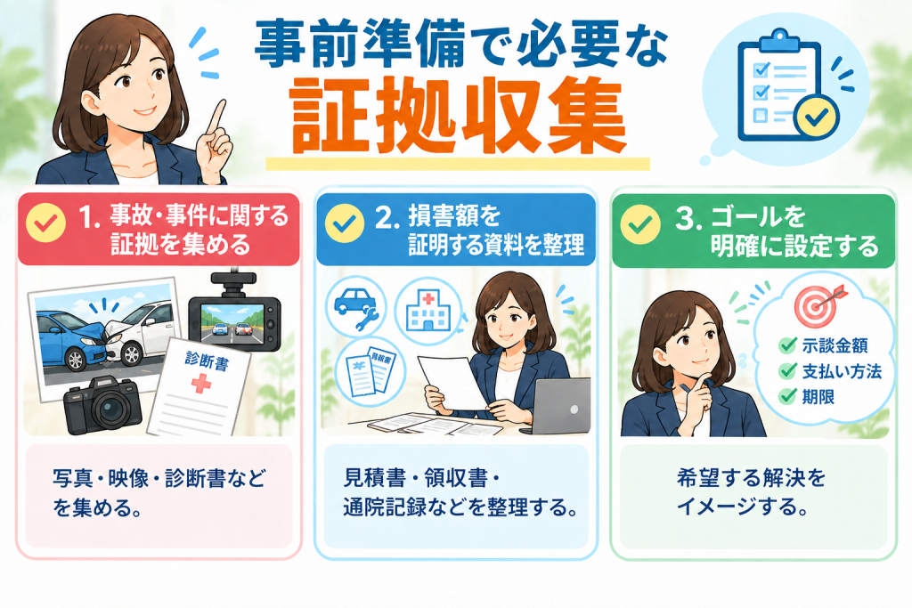 事前準備で必要な証拠収集