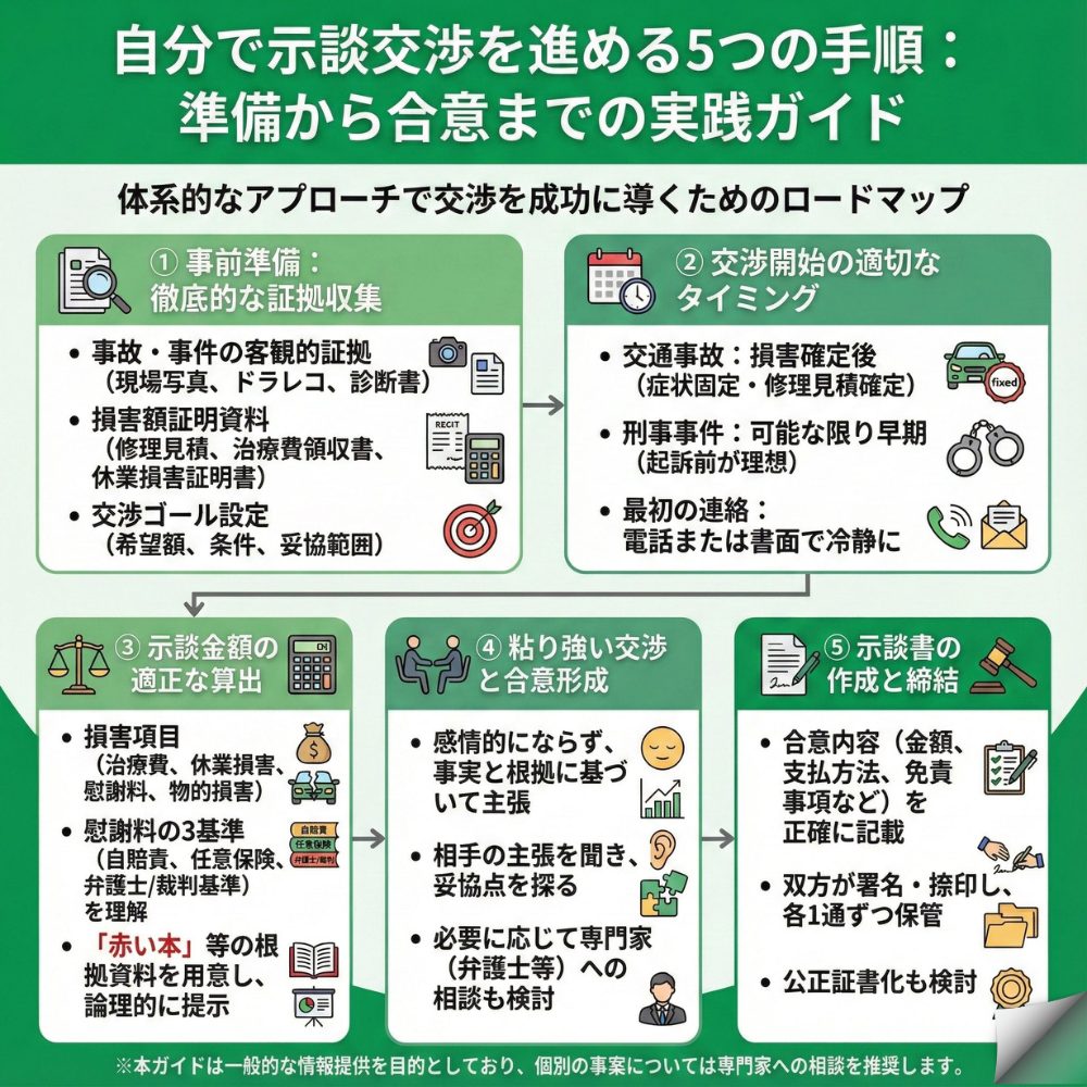 示談交渉 自分でのインフォグラフィック画像