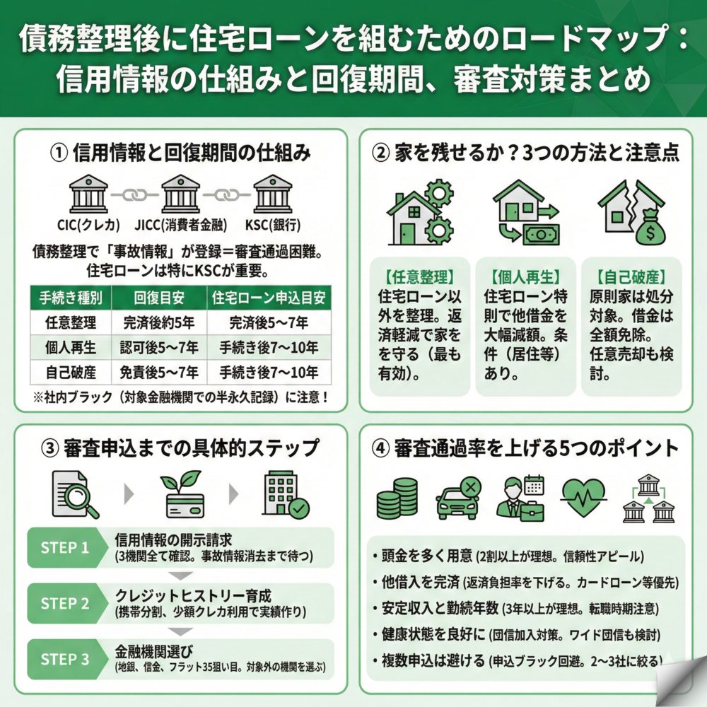 債務整理後の「住宅ローン無理」は誤解？！のインフォグラフィック